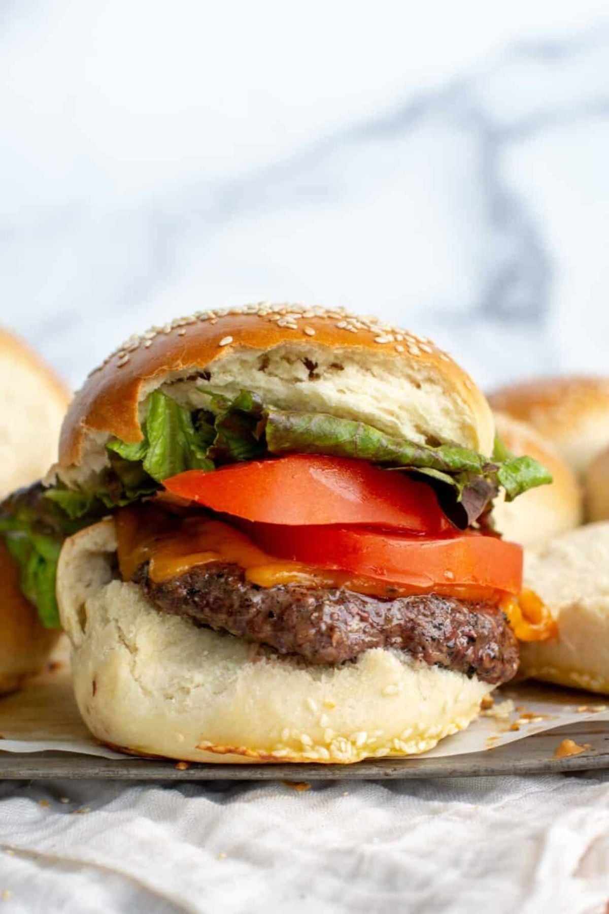 One Hour Sourdough Discard Burger Buns