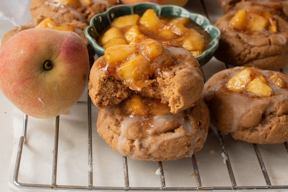 peach cobbler cookies
