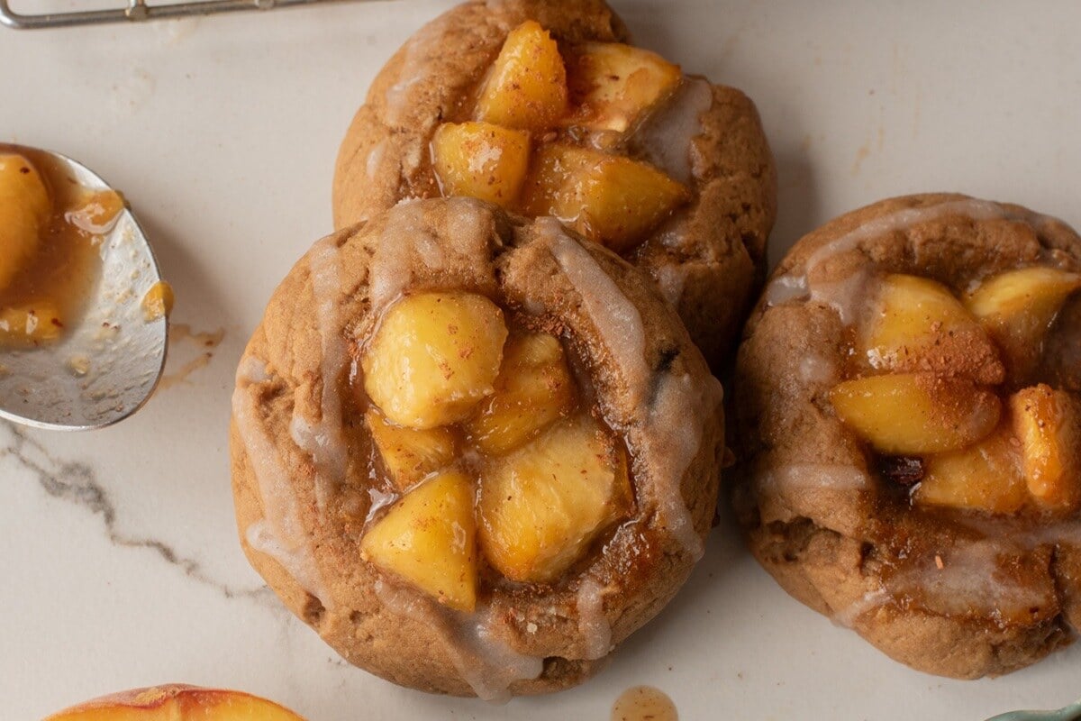 peach cobbler cookies