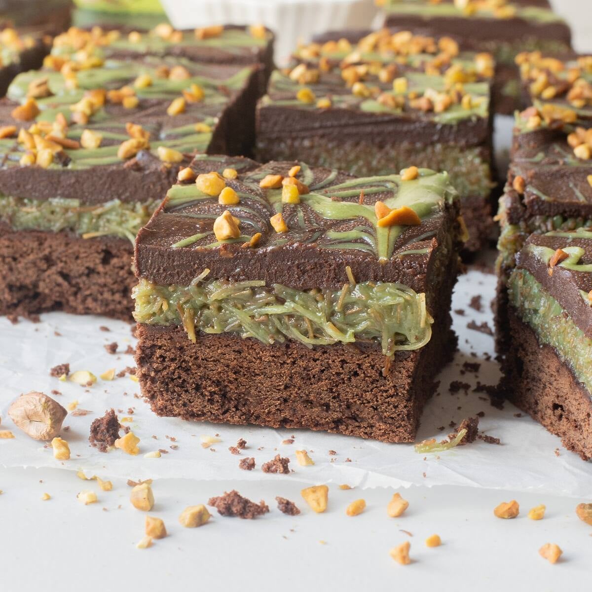pistachio brownies