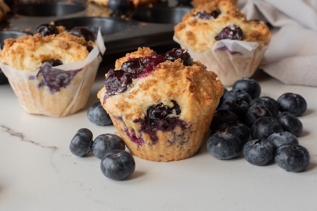 cottage cheese blueberry muffins
