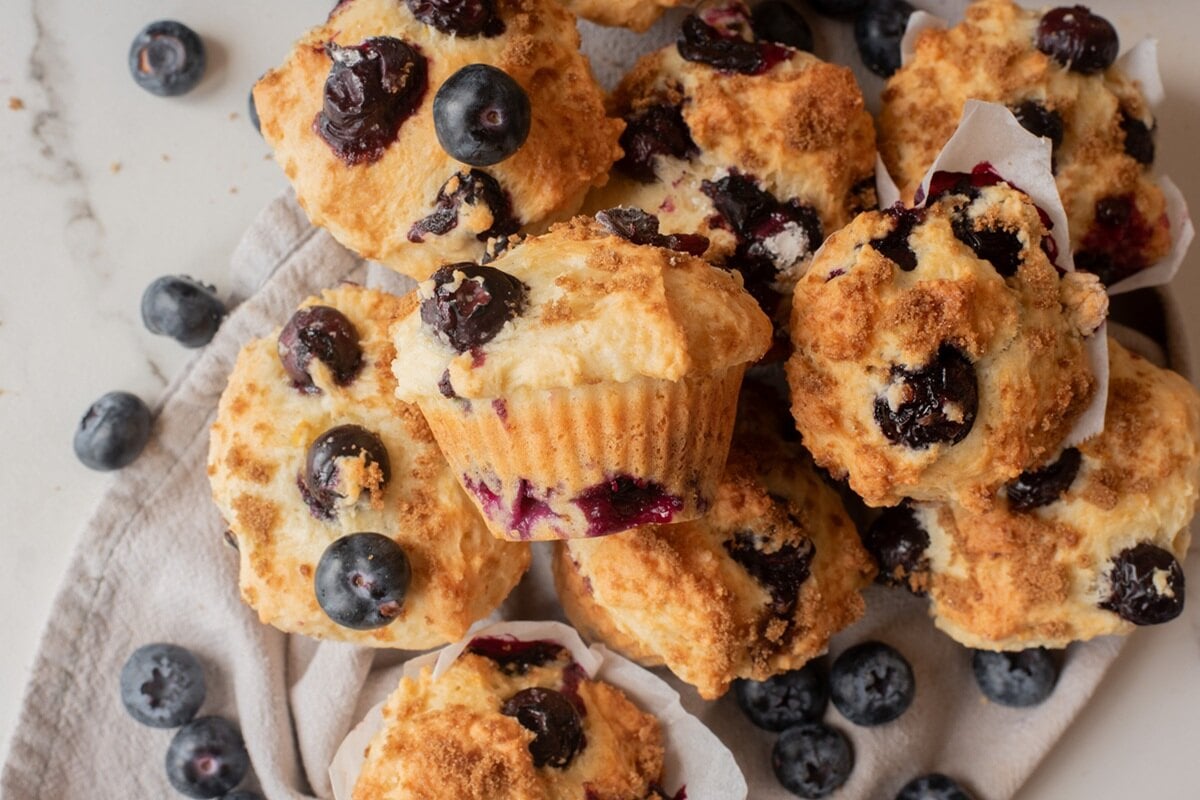 cottage cheese blueberry muffins