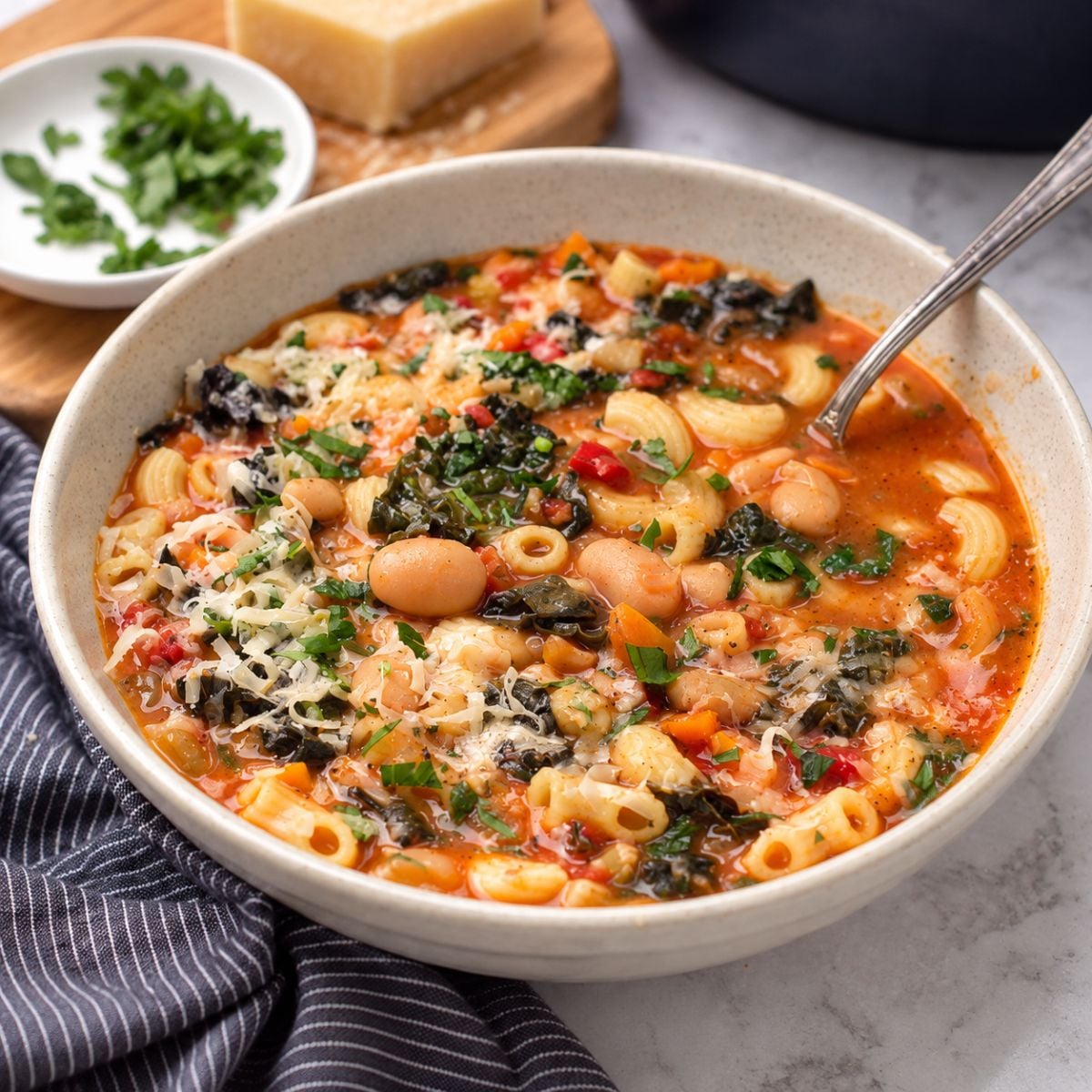 pasta fagioli soup recipe serving suggestions